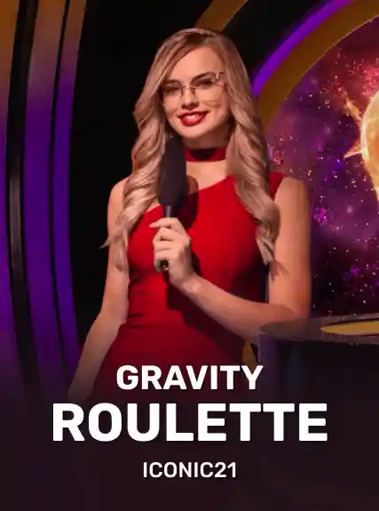 Gravity Roulette live casino game with multipliers at Hollywin